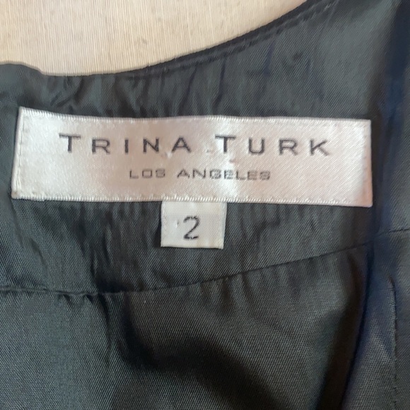 Trina Turk Sleeveless Black Metallic Dress SZ 2 - Picture 7 of 9